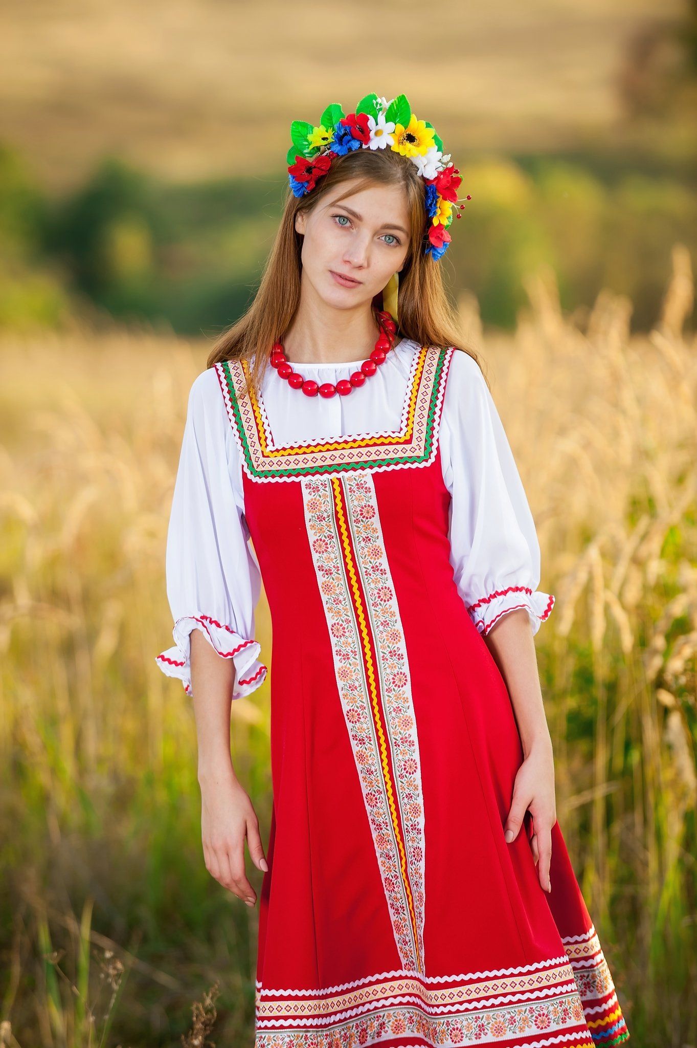 Women in Slavic costumes in Shijiazhuang