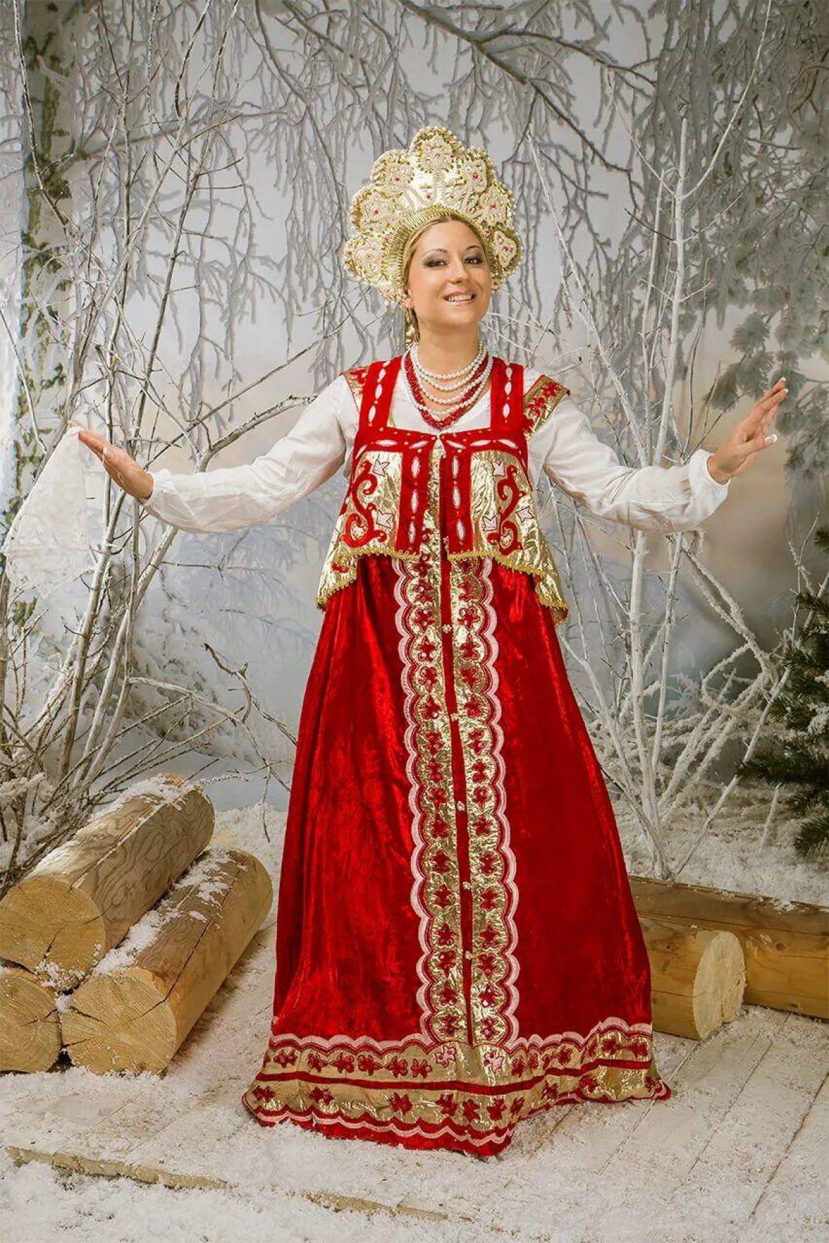 Girls in Slavic costumes in Shijiazhuang