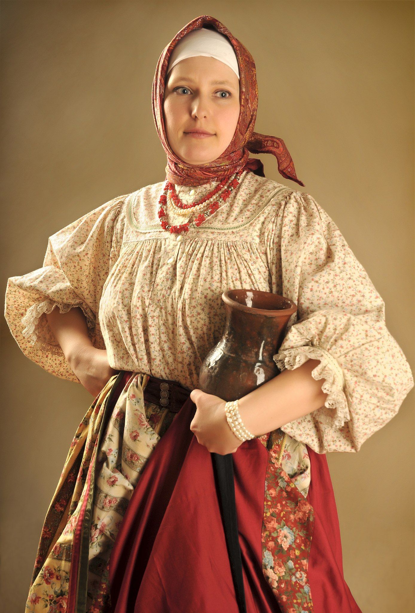 Girls in Slavic costumes in Shijiazhuang